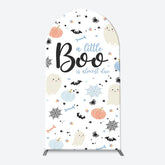 Aperturee - Cute Boo Cobweb Arch Halloween Baby Shower Backdrop
